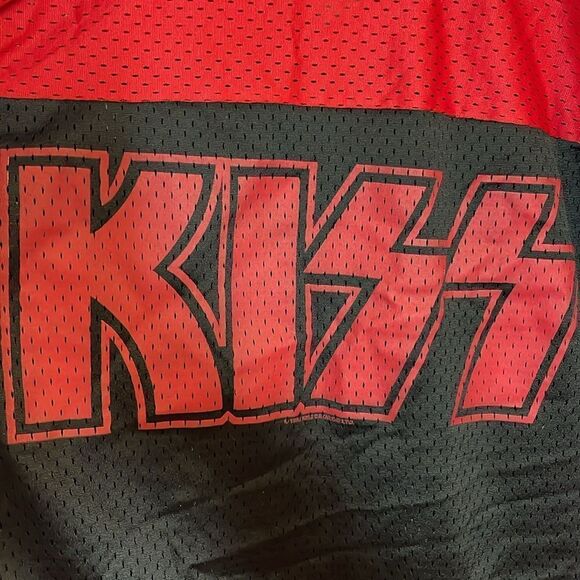 KISS Army Hockey Jersey,  Vintage Fan Club Shirt, Red, Black, Yellow 1998, XL - Picture 3 of 6